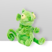 Peluche Plush Frankie Lizard Animal Mascot Toys with curled tail bulging eyes