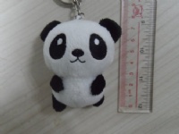 8cm Panda Keychain Plush Soft Toy Black Stuffed Animals