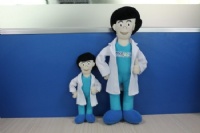 25cm Doctor Doll Heath Care Mascot Toys Blue White Singapore Gifts Manufacturer